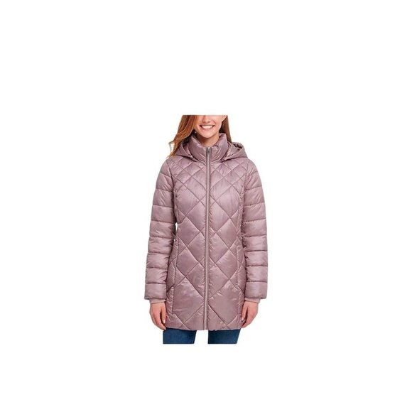 Marc New York by Andrew Marc Women's Claremont Dia‎ Removable Hood Plum SZ M - Picture 1 of 10
